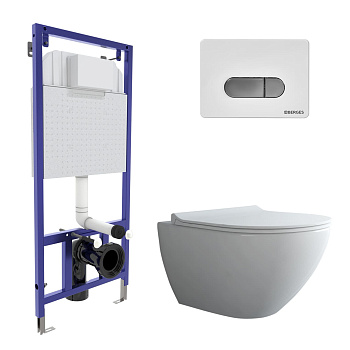 Комплект: инсталляция NOVUM, кнопка D7, унитаз PUMA Rimless 51 см, сиденье дюропласт Toma Slim SO, B