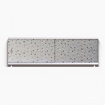 КЛАССИК Экран для ванны 170 см, полистирол,(чёрный лютик-052), ALAVANN