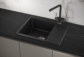 Кухонная мойка GRANULA (6202, ШВАРЦ)