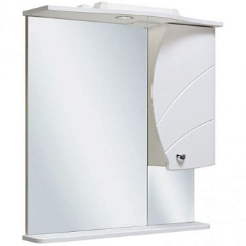 Шкаф зеркальный ГЛОРИЯ 70, навесной, белый, RUNO
