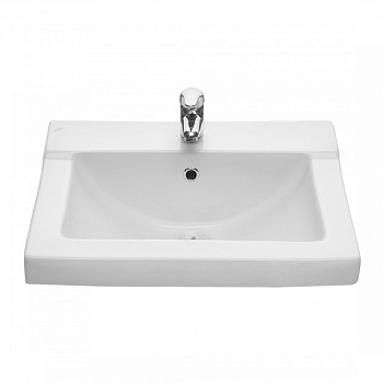 Умывальник "Орион" 57,2см. с отв., с переливом (хром. кольцо) 1 сорт SANTERI