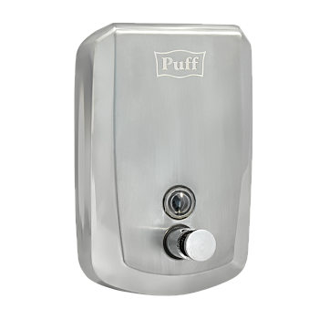 Дозатор для жидкого мыла из нерж. стали puff-8715, хром, 1000 мл, с ключом, 21х14х11 см