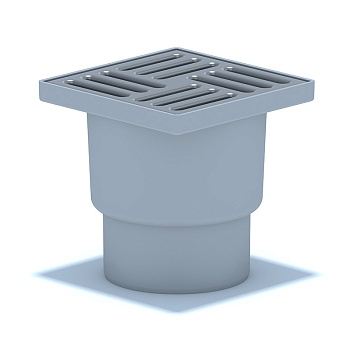 Трап вер.вып.110,н/р реш.15х15 нерж. сухой