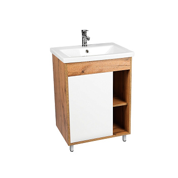 Тумба под раковину VIANT БОСТОН 60 напольная дуб вотан/белый (VBOS60CO-T1ST)