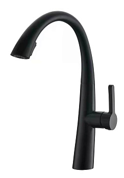 Смеситель для кухни ПРОФСАН ПСМ-301-9 STEEL нержавеющая сталь AISI-304 с выдвижной лейкой тип См-МОЦ