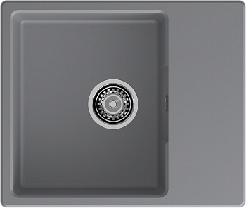 GRANFEST Мойка URBAN 658L  1-чаша+крыло 580*490мм темно-серый арт.GF-UR-