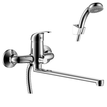 Y35 Смеситель для ванны, плоск.пов.излив 350мм, р/ОД, хром, ROS, Y35-32