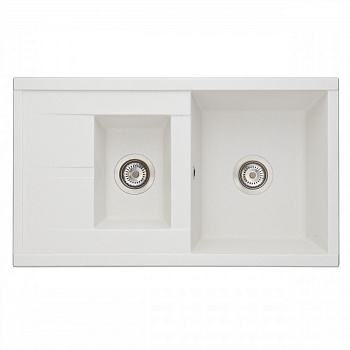 Мойка для кухни  Делия 87 870x510x218 мм, прямоуг. с крылом и доп. чашей, жемчуг