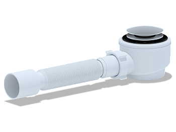 Сифон для душевого поддона АНИ Пласт E415CLG 1 1/2 дюйма 50 клик-клак гриб с гибкой трубой 40х50