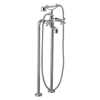 Напольный смеситель для ванны вентельный с душевым комплектом GAUDI 3135CG