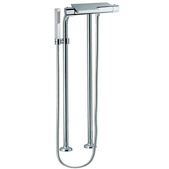 Напольный термостатический смеситель для ванны однорычажный с душевым комплектом AROLA 2635MK