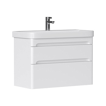 Тумба EQUIL Nice 80 подвесная 2 ящ. белая (под раковину 9595-80)