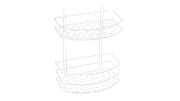 Полка овальная двухтажная белая Fixsen FX-720W-2