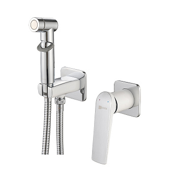 Allegro Смеситель для биде с гигиеническим душем, встраиваемый, р/ОД, хром/белый, LM, LM5920CW