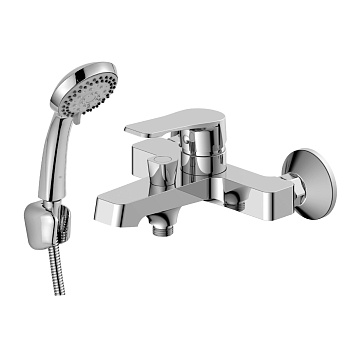 DR23 Смеситель для ванны, монолит.излив 190мм, р/ОД, хром, DR, DR23036