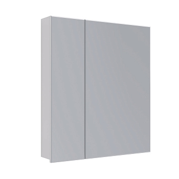 Шкаф зеркальный Lemark UNIVERSAL 70х80 см 2-х дверный, цвет корпуса: Белый глянец