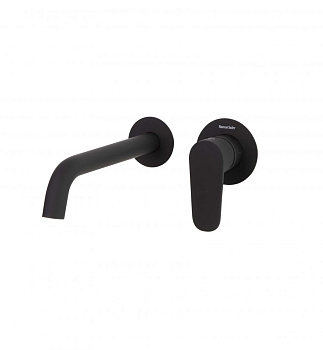 Встраиваемый однорычажный смеситель для раковины на раздельных пластинах с длинным изливом 240 мм AL