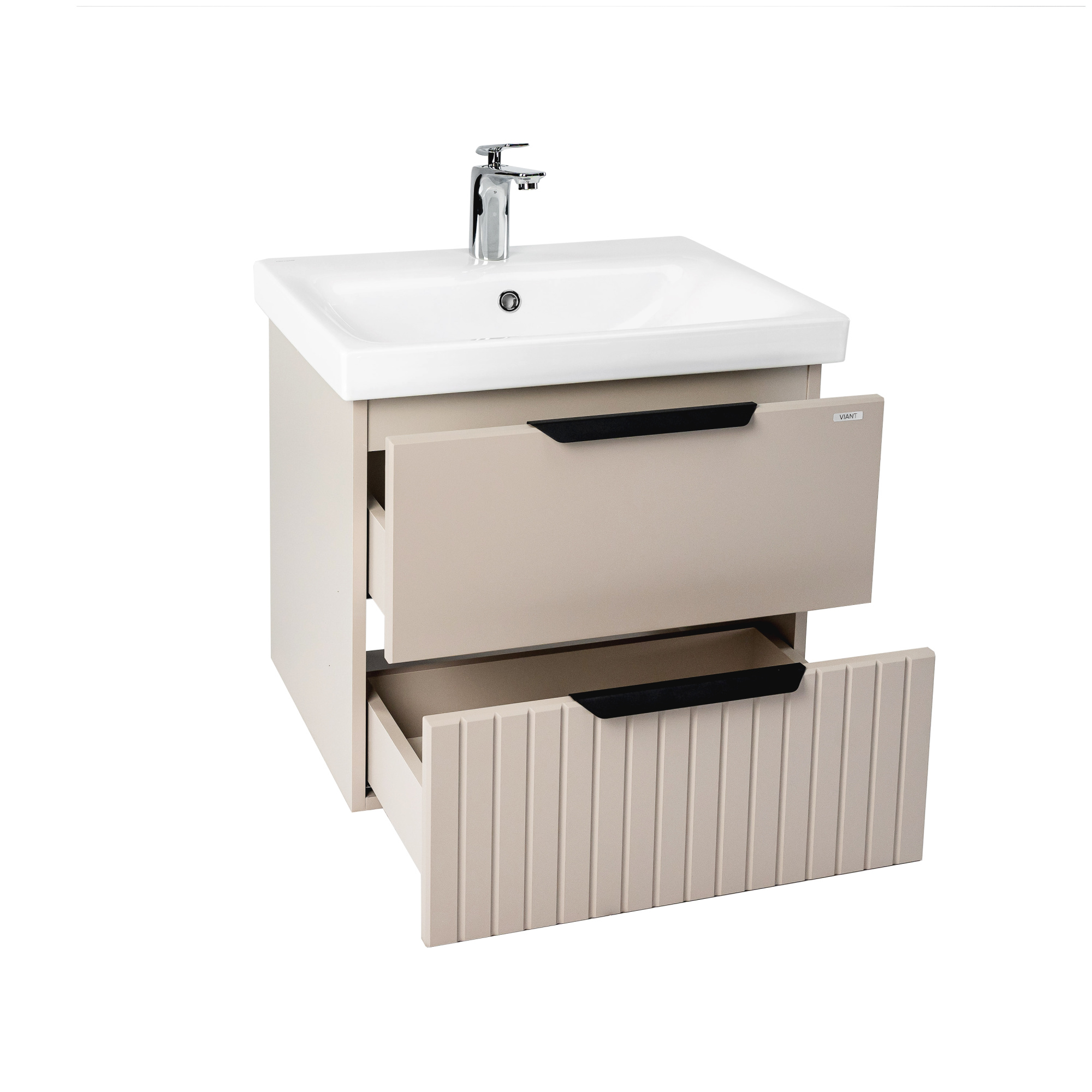 Тумба под раковину VIANT СИЦИЛИЯ 60 подвесная капучино (VSIC60MDCAP-T2YP)