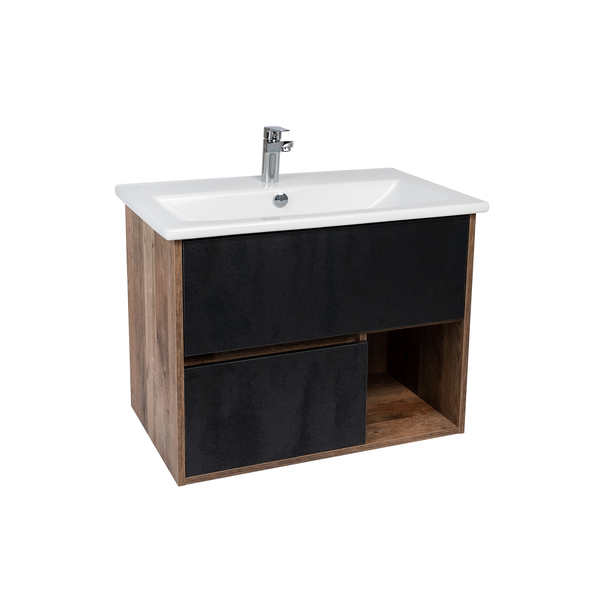 Тумба под раковину VIANT ЛЮКСЕМБУРГ 60 подвесная черный (VLUX60ELCH-T2YP)