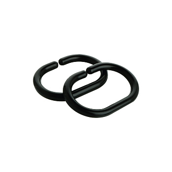 Кольца для шторки Fixsen, черные, 12 шт, FX-1000B