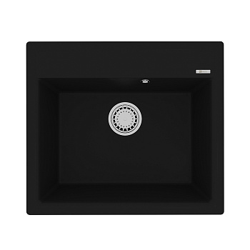 Кухонная мойка Lemark HANKA 570 врезная прямоугольная из кварцгранита, Антрацит 