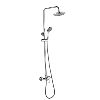 DR21 Смеситель для душа, без излива с верх.лейкой 'Троп.дождь', р/ОД, хром, DR, DR21070