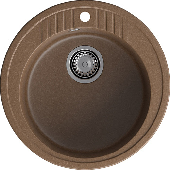 GRANFEST Мойка композит RONDO GF-R--520   D=520 мм   терракот  арт.GF-