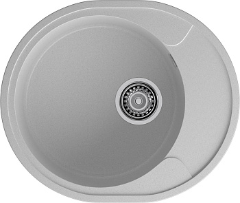 GRANFEST Мойка URBAN 857L  1-чаша+крыло 570*480мм серый арт.GF-UR-