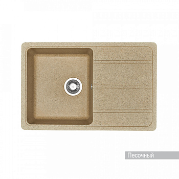 Мойка для кухни Аманда 780x510x211 мм, прямоуг. с крылом, песочный