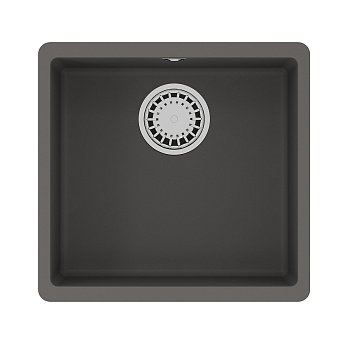 Кухонная мойка Lemark SINARA 440-U подстольного монтажа из кварцгранита, Серый шёлк