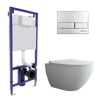 Комплект: инсталляция NOVUM, кнопка L3, унитаз PUMA Rimless 51 см, сиденье дюропласт Toma Slim SO, B