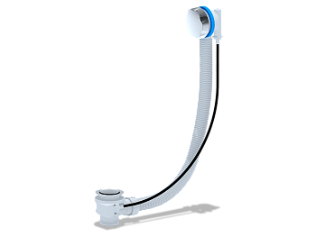 Перелив полуавтомат для ванны АНИ Пласт EM301 580 стальная ручка