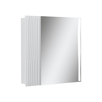 Шкаф зеркальный  Lotty LED 80, подвесной, белый, VOLNA