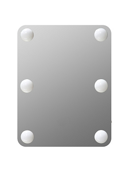 Зеркало гримерное настольное  (6 LED ламп) 330х430