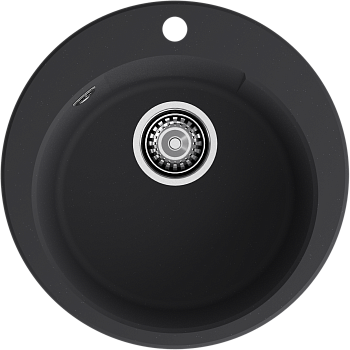 GRANFEST Мойка URBAN 649  1-чаша D-490мм черный арт.GF-UR-