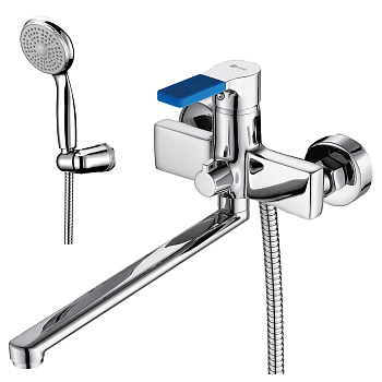 Aura Смеситель для ванны, плоск.пов.излив 300мм, р/ОД цвет, хром, LM, LM0651C