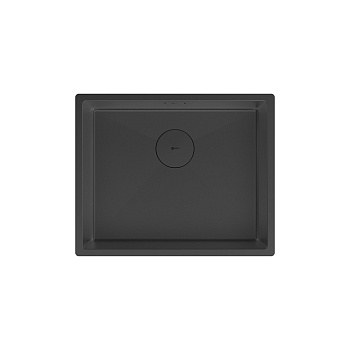 Кухонная мойка Lemark OLANGA 540 прямоугольная из нержавеющей стали цвет Черный матовый