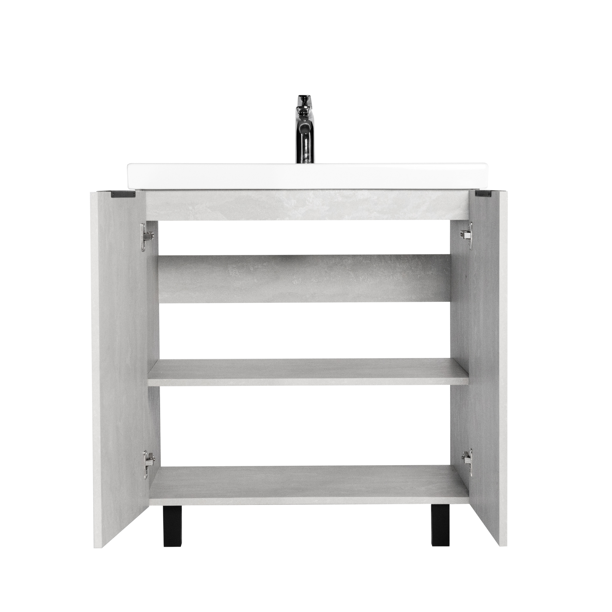 Тумба под раковину VIANT БЕРЛИН 80 напольная цемент (VBER80MDC-T2ST)