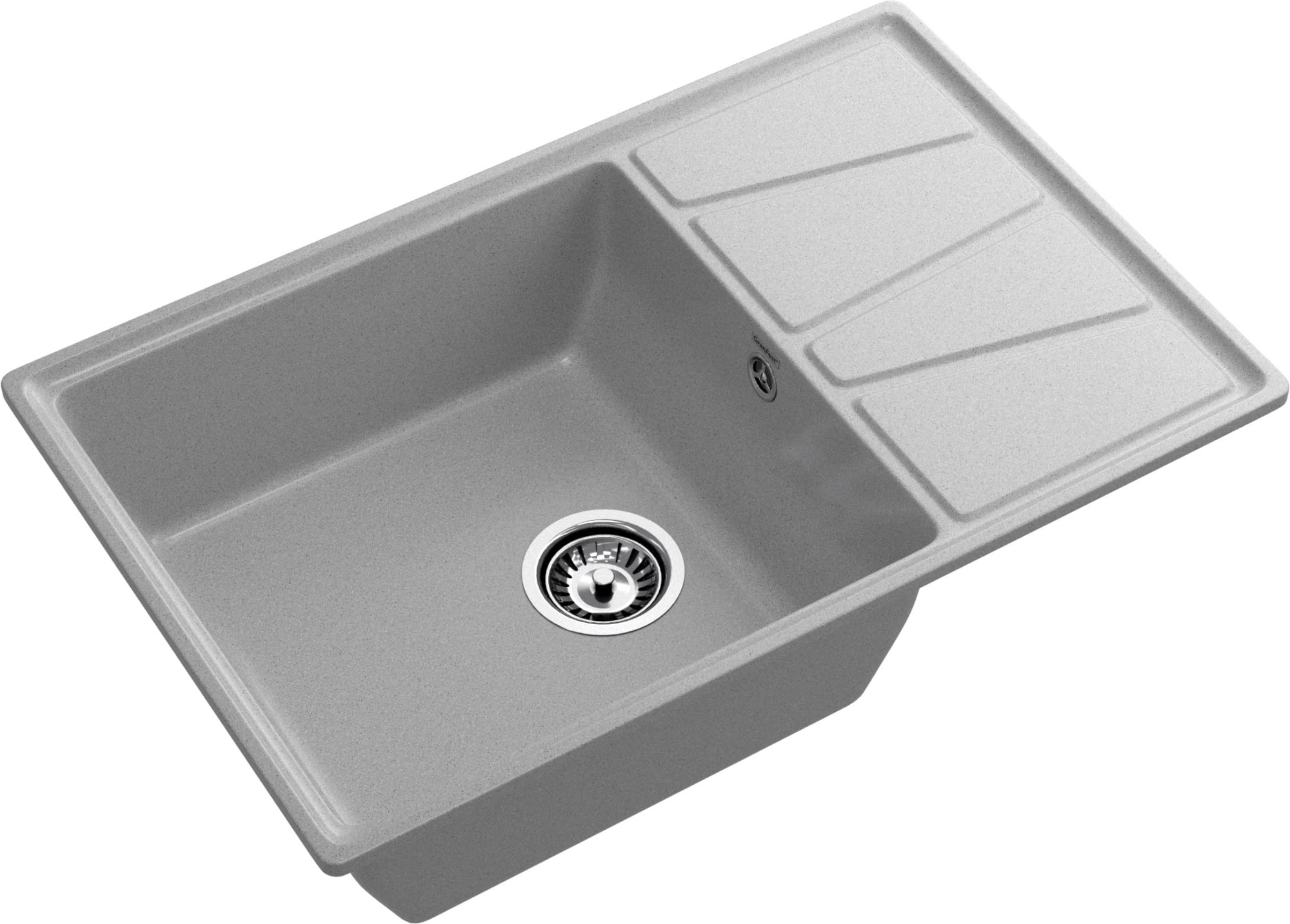 GRANFEST Мойка композит VERTEX, GF-V-780L, чаш+кр 780*500, серый
