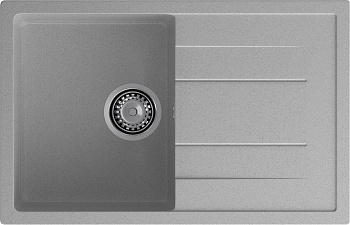GRANFEST Мойка композит QUADRO GF-Q--780L  чаша с крылом 780*500 мм  серый арт.GF-