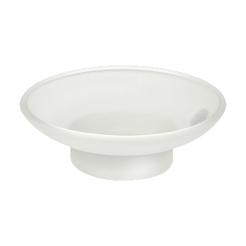 Мыльница стеклянная "Solinne", 11034, стекло-сатин, Коллекция Base