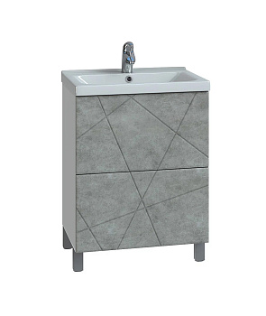 Тумба под раковину VIGO Geometry 2-60 напольная бетон (tn.bsf.GEO.FOS.60.2Y бетон)