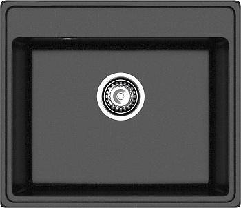 GRANFEST Мойка композит VERTEX, GF-V-580, чаша 580*500, черный