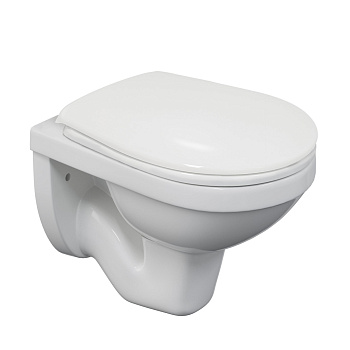 Унитаз подвесной GAMMA, сиденье полипропилен Gamma PS, микролифт, пластик, белый, BERGES