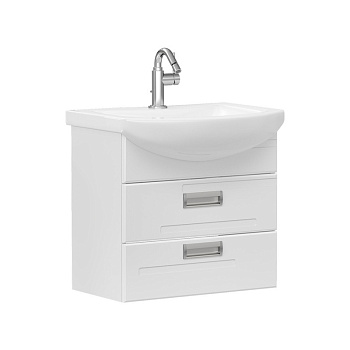 Тумба Joli 60, подвесная, 2 ящ., белая (под раковину Балтика 60), VOLNA