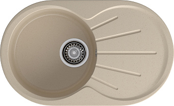 GRANFEST Мойка композит RONDO GF-R--750L  чаша с крылом 750*460мм, кашемир