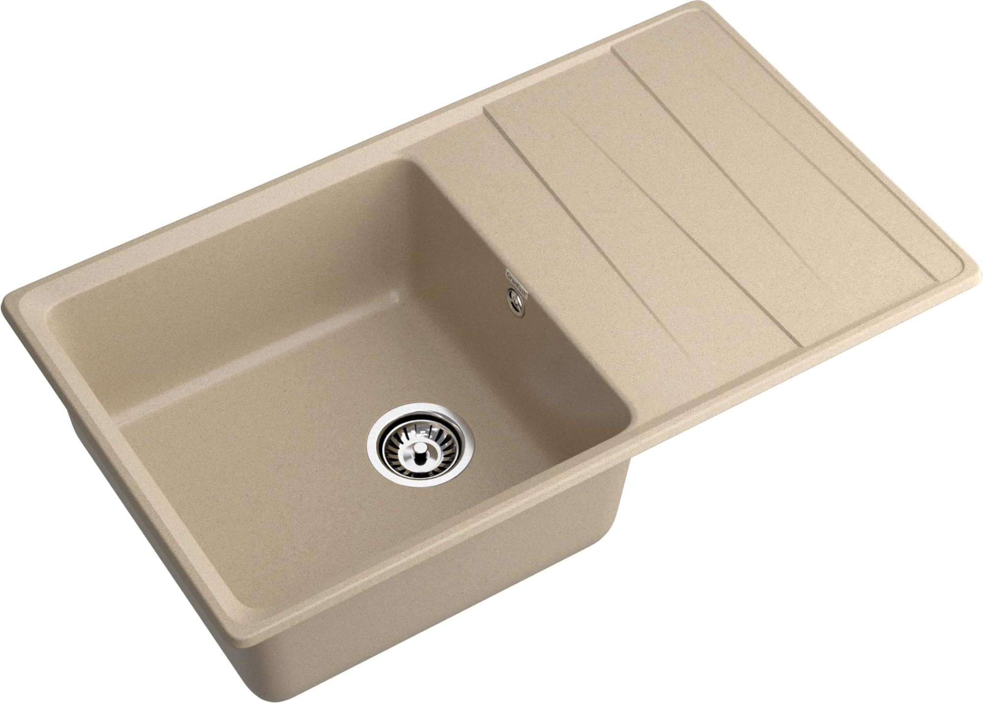 GRANFEST Мойка композит LEVEL, GF-LV-860L, чаш+кр 860*500, песочный