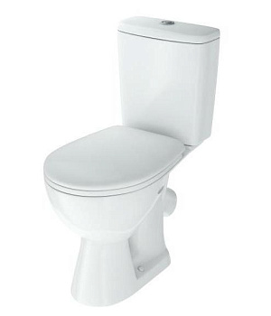 СТИЛЬ Унитаз-компакт косой вып., сид.soft-close,арм-ра 2-х уровн.,(Инкоэр), белый ROSA
