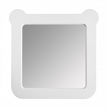 Зеркало КАСПЕР МИШКА, квадратное, белый матовый
