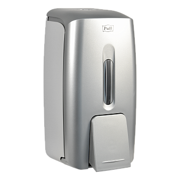 Дозатор для жидкого мыла пластик. Puff-8120S, хром,0,8 л         